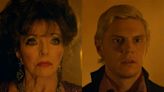 Joan Collins says Evan Peters is a 'true apostle of method acting' and felt 'real terror' filming 'American Horror Story' with him