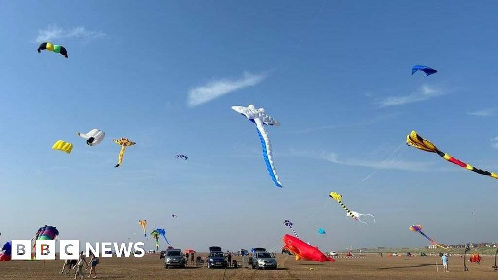 St Annes International Kite Festival takes place on beach