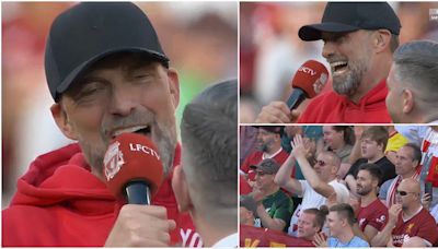 Jurgen Klopp started an Arne Slot chant in brilliant speech to Liverpool fans after final game