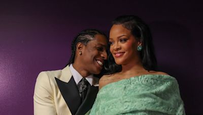 A$AP Rocky Playfully Checks Man Who Hands Rihanna a Rose on Mother's Day