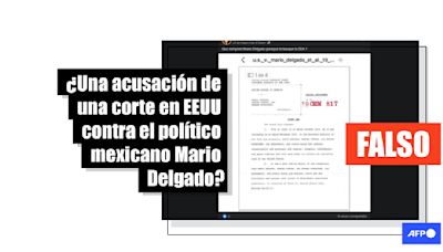 Acusación de corte de EEUU no menciona al político mexicano Mario Delgado, sino a un homónimo