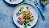 Baked salmon with tangy kiwi salsa recipe