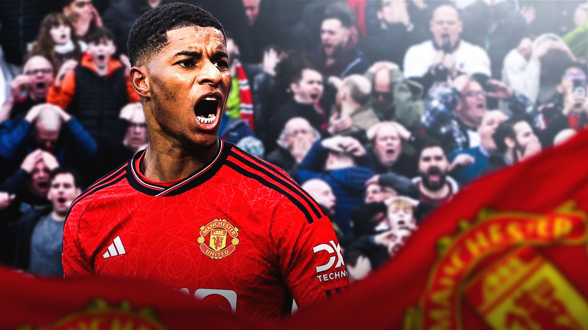 Marcus Rashford has an angry spat with Manchester United fan before Newcastle game