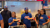 Mookie Betts serves up chicken fingers at Los Angeles-area Raising Cane’s