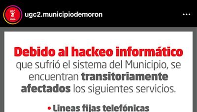 Hackers vuelven a atacar el Municipio de Morón: qué ocurrió en esta ocasión