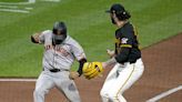 Giants hit 3 RBI singles in 4-run 10th inning and rally from a 5-run deficit to top the Pirates 9-5