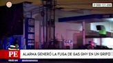 Fuga de gas GNV en un grifo en Villa María del Triunfo causó alarma (VIDEO)