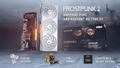 SAPPHIRE推出SAPPHIRE PURE AMD Radeon RX 7700 XT Frostpunk 2版聯名顯卡，含Frostpunk豪華版序號、別針、鍵帽 - Cool3c
