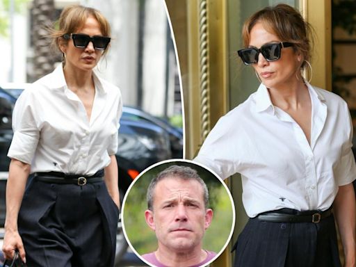 Jennifer Lopez looks tense in LA after Ben Affleck moved things out of their $60M mansion amid marital woes