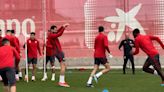 El curioso y ameno ejercicio de Jordi García en el entrenamiento del Sevilla