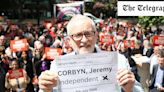 Palestinian scarves, pink hair and union badges – Corbynistas out in force to back ex-Labour leader