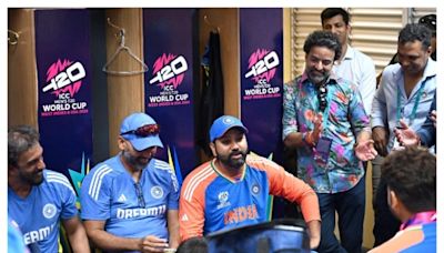 Rohit Sharma Treats T20 World Cup Trophy Like Own Baby - WATCH VIDEO