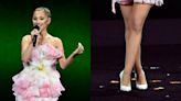 Ariana Grande Channels Glinda the Good Witch in White Jimmy Choo Pumps at CinemaCon 2024