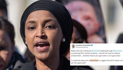 Rep. Ilhan Omar Accused of 'Blood Libel' By ADL For Calling Some Jewish Students 'Pro-Genocide' At Columbia Protest