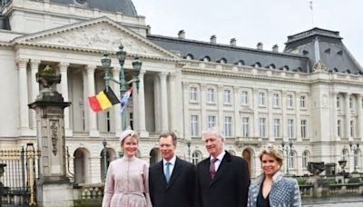 Felipe y Matilde de Bélgica y Enrique y María Teresa de Luxemburgo en Bruselas