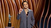 SAG Awards: Robert Downey Jr. Jokes He’ll “Never Grow Tired” of His Own Voice After Supporting Actor Win