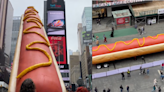 The Bizarre Reason Why A 65-Foot Hot Dog Is In Times Square