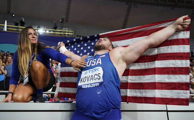 Chasing Olympic gold in the shot put becomes a family mission for Joe and Ashley Kovacs
