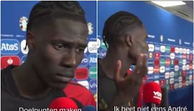 Euro 2024 star scolds reporter after being mistaken for Andre Onana and displays remarkable English accent