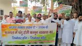 Congress workers in Karnal protest ‘poor’ law and order