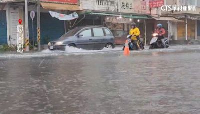 大雨+海水倒灌！屏東多處淹水 水灌民宅居民苦