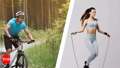 Cycling vs skipping, which is better for melting belly fat? - Times of India