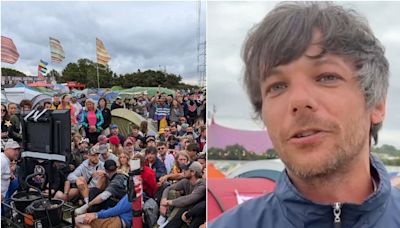 Louis Tomlinson se viralizó por llevar televisor a festival para ver la Eurocopa: “El primero se rompió”