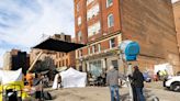 Downtown street transformed into 1950s New York for 'The Wise Guys' film. Take a look