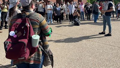 Group holds rally on UK’s campus over war in Gaza