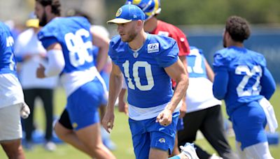 Watch: Mic’d-up Cooper Kupp gives rookie Drake Stoops route-running tips