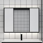 風水鏡柜實木推拉門衛生間鏡子玄關掛墻式智能儲物柜隱藏式浴室新
