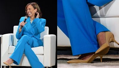 Kamala Harris Campaigns In North Carolina Wearing Chucks and Pearls