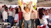 Candidata de Morena en Jalisco genera controversia; llega a mitin en aparente estado de ebriedad [VIDEO]