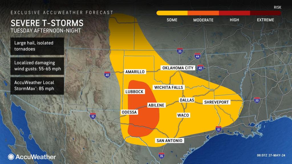 Multiple days of severe weather to focus on US Great Plains to end May