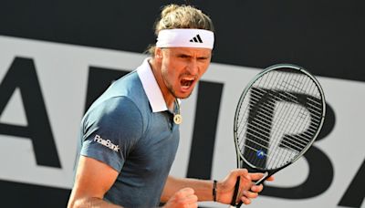 Rome: deux ans après, Zverev tourne la page de sa grave blessure de Roland-Garros