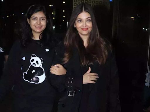 Aishwarya Rai Bachchan and daughter Aaradhya Bachchan return to Mumbai from Paris Fashion Week 2024 | Hindi Movie News - Times of India