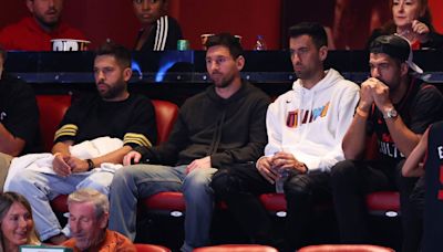 Messi, Inter Miami teammates watch NBA game