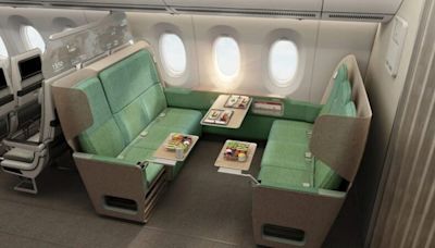 Dieses neue Economy-Sitzkonzept für Flugzeuge lässt sich in flache Liegebetten umbauen