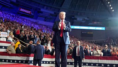 Trump turns his focus to Harris at his first rally after Biden's exit from the 2024 race