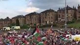 UK: Protesters Gather Outside Glasgow Hampden Park Ahead Of Women’s Euro 2025 Qualifier Versus Israel