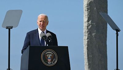 ‘Heaven and earth’: Biden speech revives legend of Pointe du Hoc