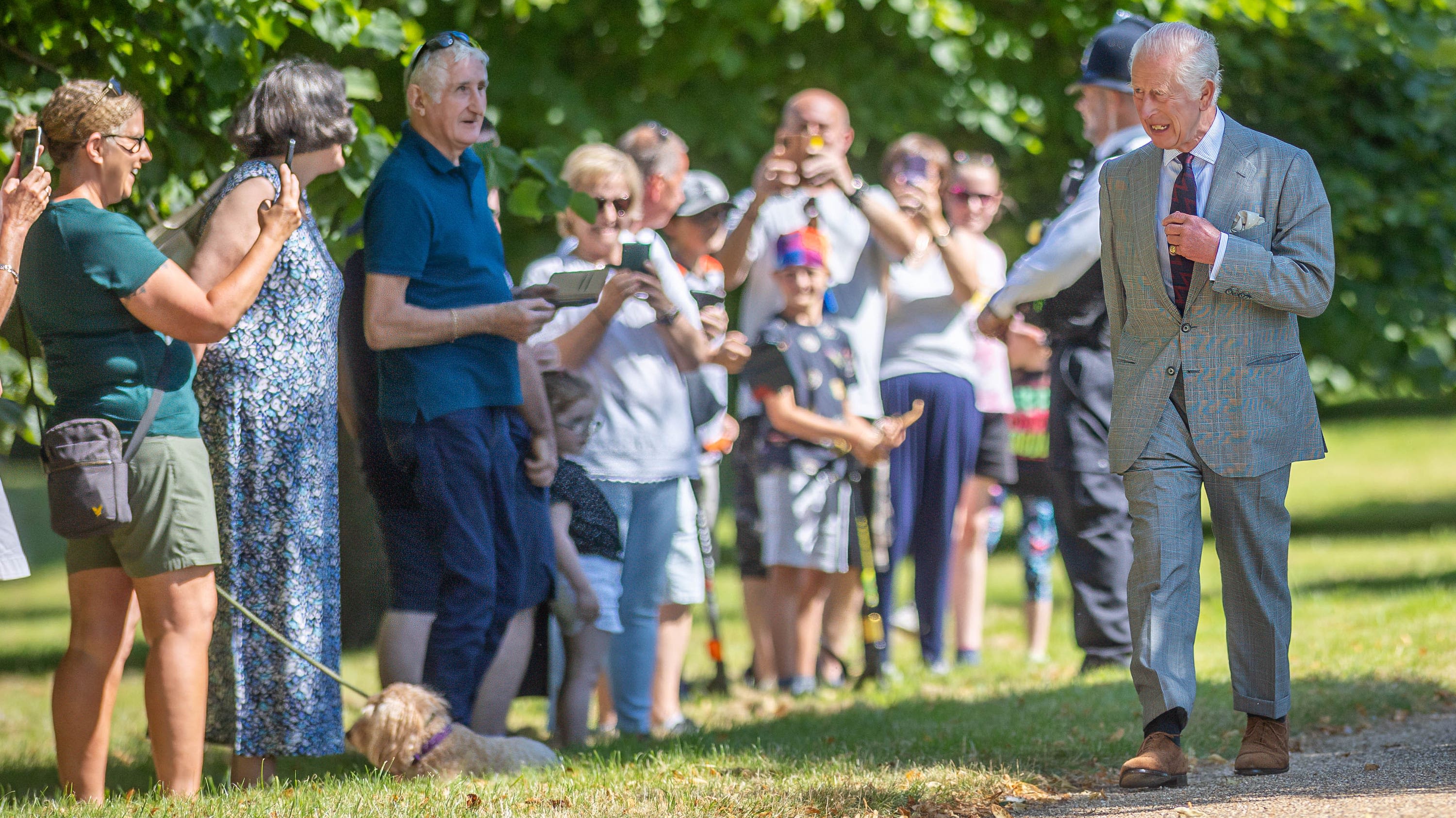 King meets well-wishers during Sandringham church visit