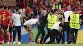 Spain hopeful over Morata after collision with security