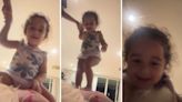 Karoline Lima mostra filha caminhando nela em massagem e a ‘atacando’ em vídeo hilário
