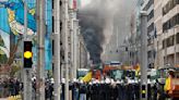 Farmers in tractors block Brussels in EU policies protest