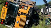 Miller school bus hit by semi-truck with two students on board