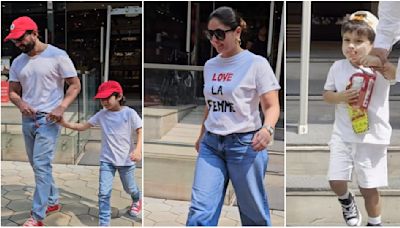 WATCH: Kareena Kapoor, Saif Ali Khan and Taimur look their best as they step out; little Jeh breaks internet with 'No Pics' message to paps