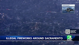 Illegal fireworks soar above Sacramento area