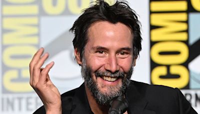 Keanu Reeves is animated on the BRZRKR panel at San Diego Comic-Con