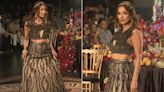 Malaika Arora Ruled The Ramp In A Structured Glitzy Black Siddartha Tytler Lehenga At ICW 2024